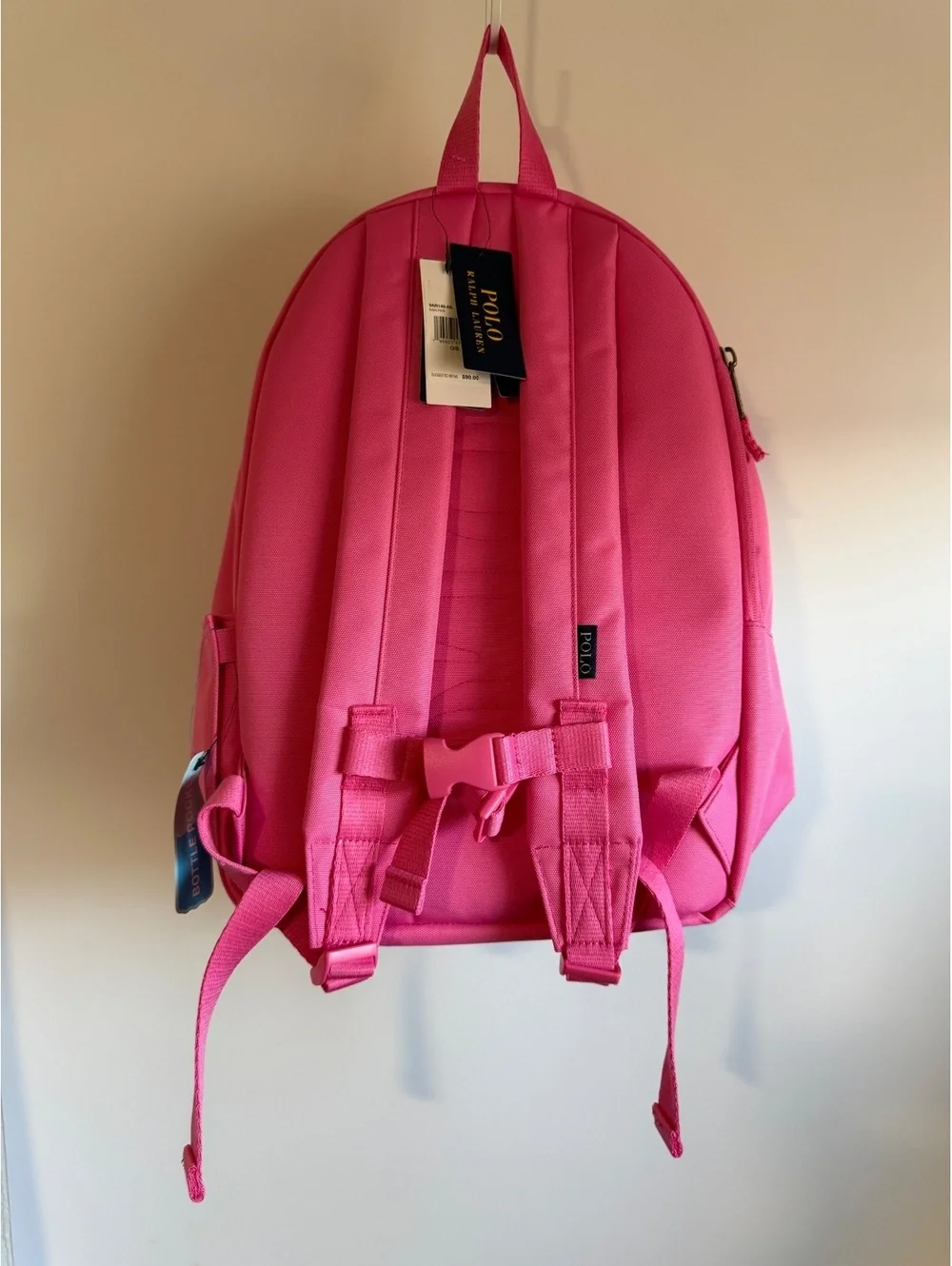 Polo Ralph Lauren Pink Baja Backpack Bear Embroidered NWT